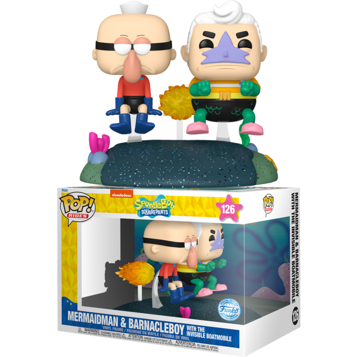 Funko Pop! Rides - SpongeBob SquarePants - Mermaid Man & Barnacle Boy with Invisible Car