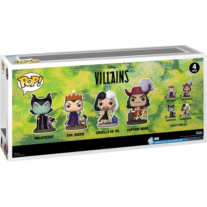 Funko Pop! Disney - Villains Glow in the Dark Pop! Vinyl Figure - 4-Pack - The Amazing Collectables