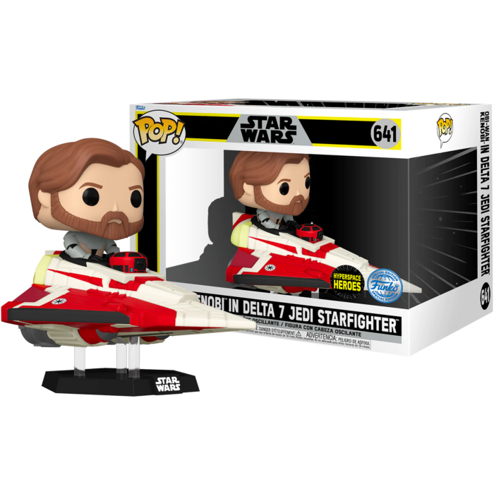 Funko Pop! Rides - Star Wars: The Clone Wars - Obi-Wan Kenobi in Delta-7 Jedi Starfighter