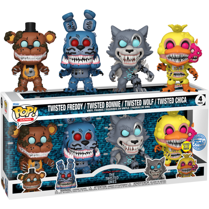 Funko Pop! Five Nights at Freddy's - The Twisted Ones Glow in the-Dark - 4-Pack - The Amazing Collectables