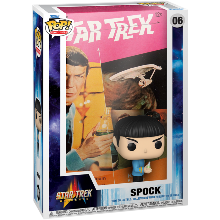 Funko Pop! Comic Covers - Star Trek - Spok in front of Star Trek Issue