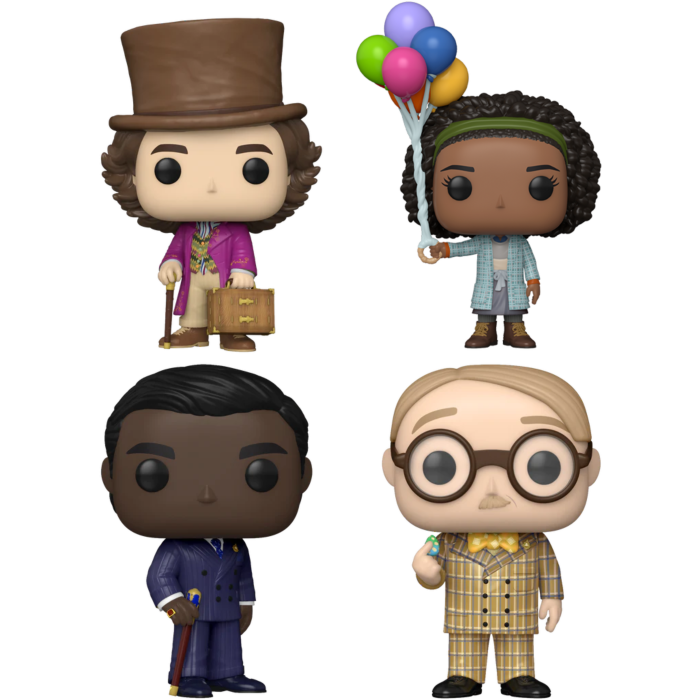 Funko Pop! Wonka (2023) - Noodle, Slugworth, Prodnose & Willy Wonka - Bundle (Set of 4) - The Amazing Collectables