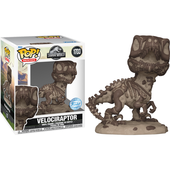 Funko Pop! Jurassic Park - Velociraptor (Fossil) Super Sized 6"