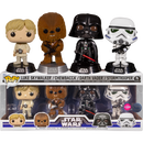 Funko Pop! Star Wars - Luke, Chewbacca, Darth Vader & Stormtrooper Flocked - 4-Pack - The Amazing Collectables