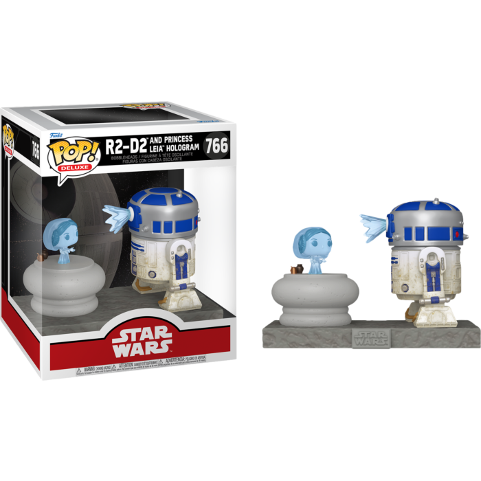 Funko Pop! Deluxe - Star Wars - R2-D2 & Princess Leia Hologram