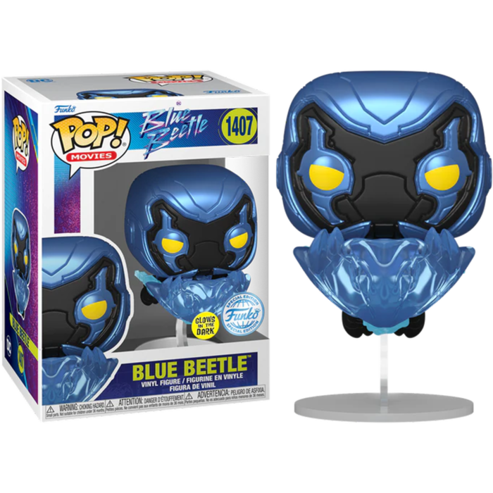 Funko Pop! Blue Beetle (2023) - Blue Beetle in Flight Glow in the Dark