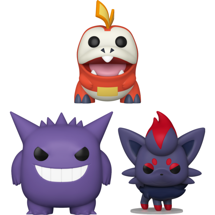 Funko Pop! Pokemon - Fuecoco, Gengar & Zorua - Bundle (Set of 3)