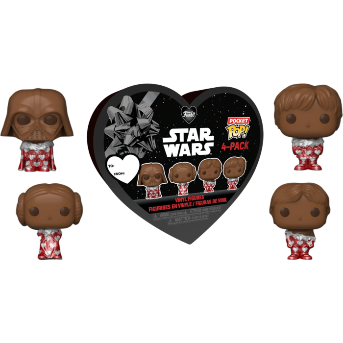 Funko Pop! Star Wars - Valentines 2024 (Chocolate) Pocket Box 4-Pack - The Amazing Collectables