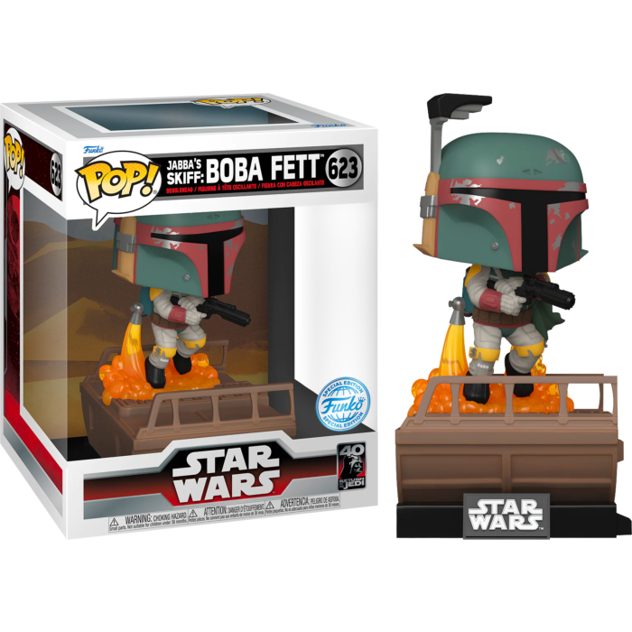Funko Pop!  Star Wars Episode VI: Return of the Jedi - Boba Fett Jabba's Skiff 40th Anniversary Build-A-Scene Deluxe