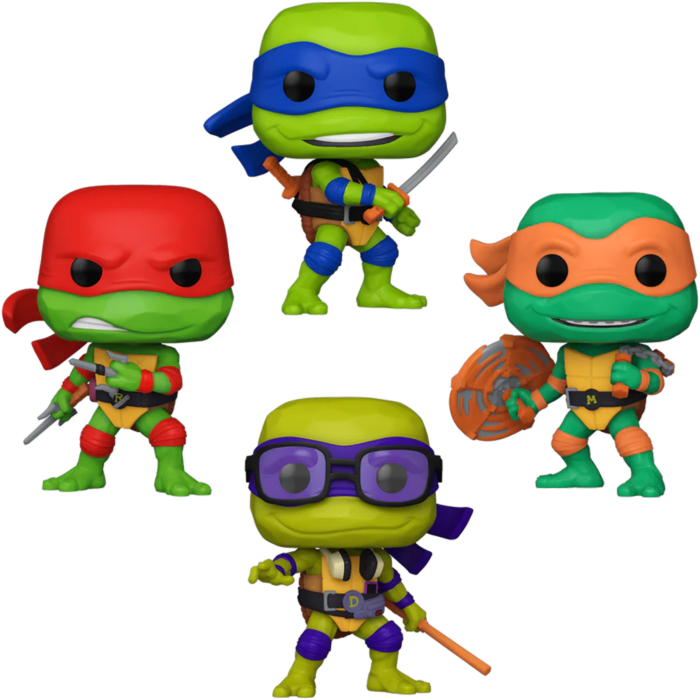 Funko Pop! Teenage Mutant Ninja Turtles: Mutant Mayhem - Turtles Glow in the Dark - 4-Pack - The Amazing Collectables