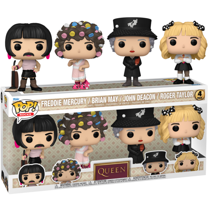 Funko Pop! Queen: I Want to Break Free - Freddy Mercury, Brian May, John Deacon & Roger Taylor - 4-Pack - The Amazing Collectables