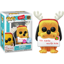 Funko Pop! Disney: Holiday - Pluto with Letter Flocked