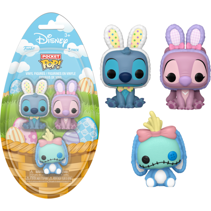 Funko Pocket Pop! Lilo & Stitch - Angel, Scrump & Stitch (Easter Bunny) - 3-Pack