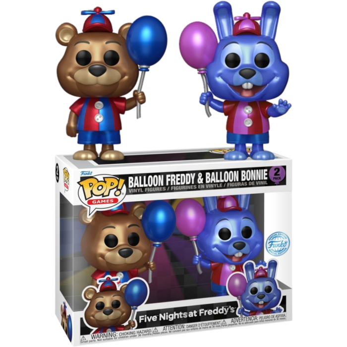 Funko Pop! Five Nights at Freddy's - Balloon Freddy & Balloon Bonnie Metallic - 2-Pack - The Amazing Collectables