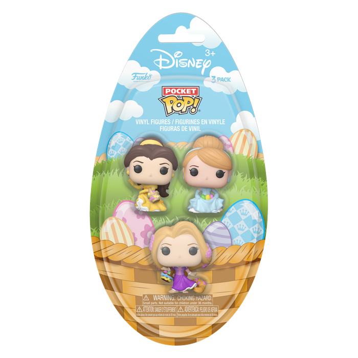 Funko Pocket Pop! Disney Princess - Belle, Cinderella & Rapunzel (Easter) - 3-Pack