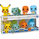 Funko Pop! Pokemon - Pikachu, Bulbasaur, Charmander & Squirtle (Starters) - 4-Pack