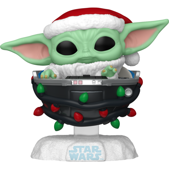 Funko Pop! Star Wars: The Mandalorian - Grogu with Santa Hat in Pram (Holiday)