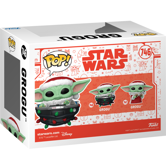 Funko Pop! Star Wars: The Mandalorian - Grogu with Santa Hat in Pram (Holiday)