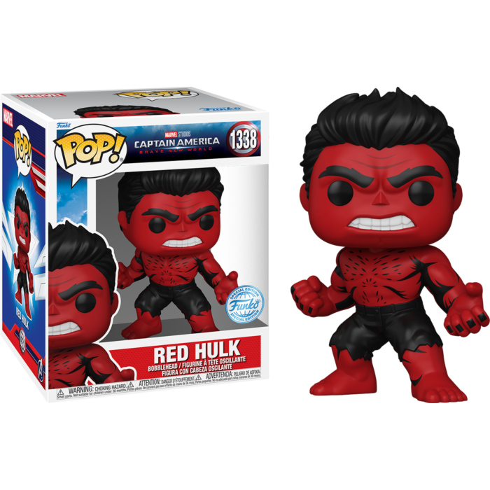 Funko Pop! Captain America: Brave New World - Red Hulk (Deco) Super Sized 6"