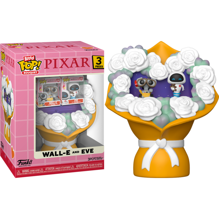 Funko Pop! WALL-E - WALL-E & EVE Valentines Bouquet Bitty Pop! Vinyl 2-Pack