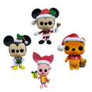 Funko Pop! Disney - Holiday - Mickey, Minnie, Piglet, Winnie the Pooh Flocked - 4-Pack - The Amazing Collectables