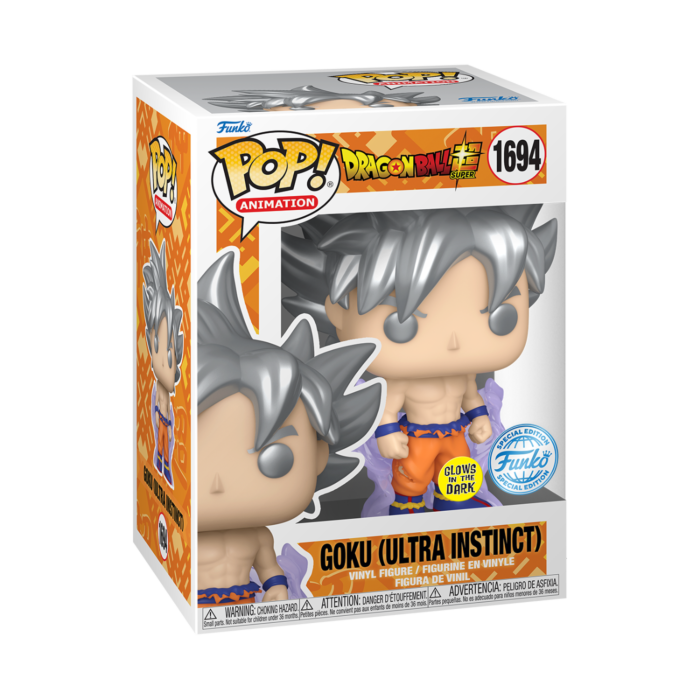 Funko Pop! Dragon Ball Super - Goku Ultra Instinct Glow-in-the-Dark