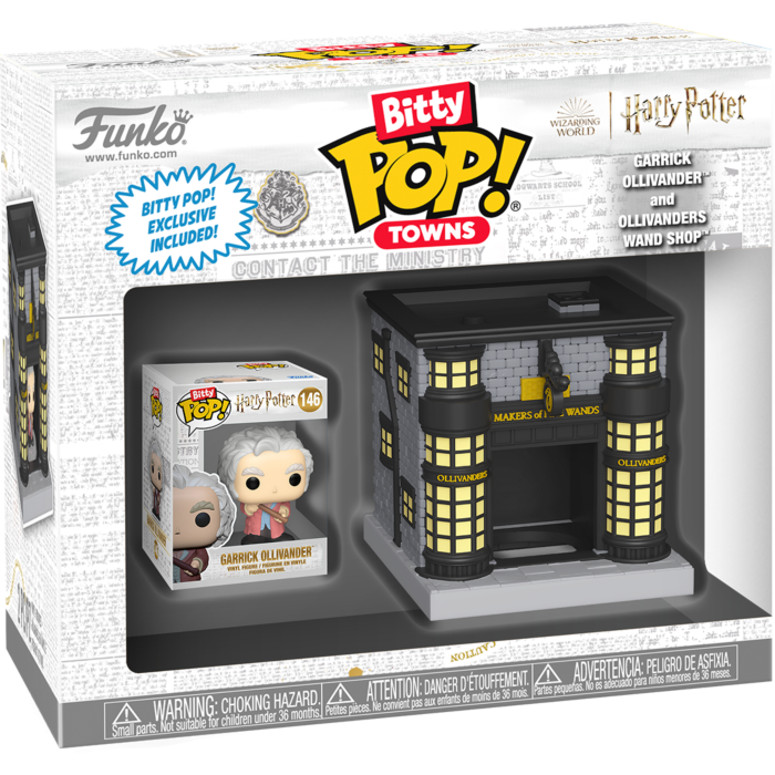 Funko Pop! Harry Potter - Garrick Ollivander & Ollivanders Wand Shop Bitty Town