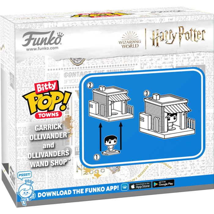 Funko Pop! Harry Potter - Garrick Ollivander & Ollivanders Wand Shop Bitty Town