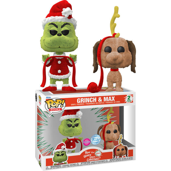 Funko Pop! How the Grinch Stole Christmas! - The Grinch & Max Flocked - 2-Pack