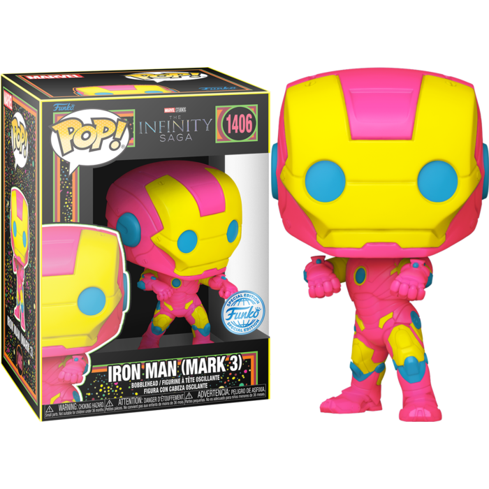 Funko Pop! Marvel - The Infinity Saga - Iron Man (Mark 3) Blacklight