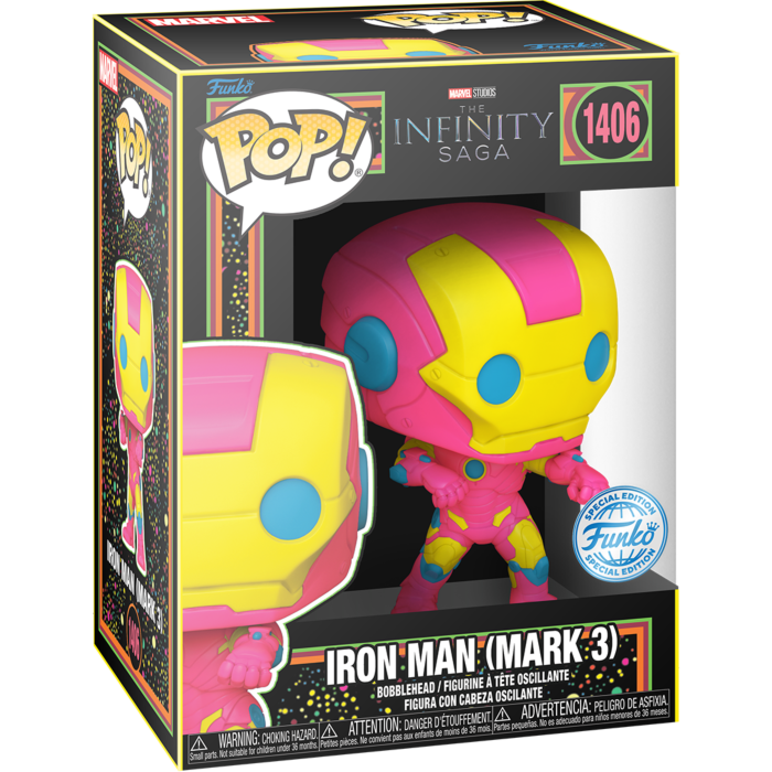 Funko Pop! Marvel - The Infinity Saga - Iron Man (Mark 3) Blacklight