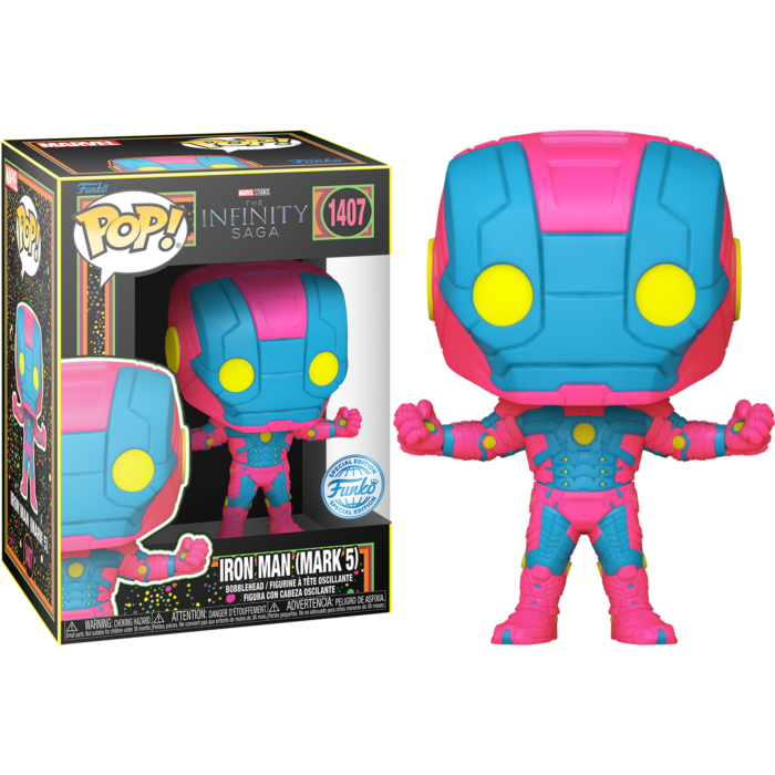 Funko Pop! Marvel - The Infinity Saga - Iron Man (Mark 5) Blacklight