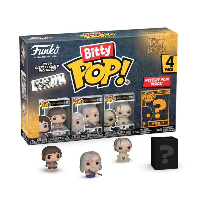 Funko Pop! The Lord of the Rings - Frodo, Gandalf, Gollum & Mystery Bitty - 4-Pack - The Amazing Collectables