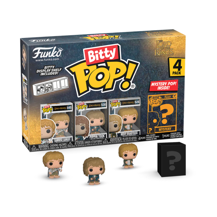 Funko Pop! The Lord of the Rings - Samwise, Pippin, Merry Brandybuck & Mystery Bitty - 4 Pack - The Amazing Collectables