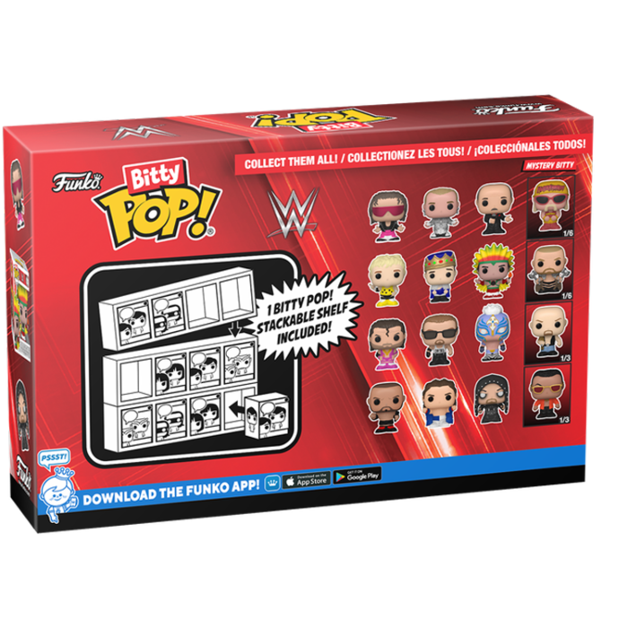 Funko Pop! WWE - Razor Ramon, Diesel, Rey Mysterio & Mystery Bitty Series 03 - (4 Pack) - The Amazing Collectables