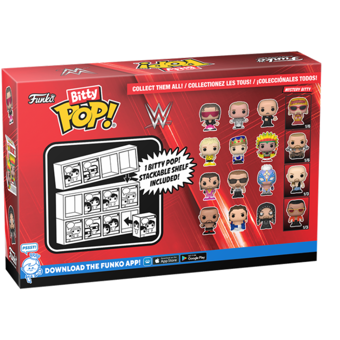 Funko Pop! WWE - Undertaker, British Bulldog, Batista & Mystery Bitty Series 04 - (4 Pack) - The Amazing Collectables