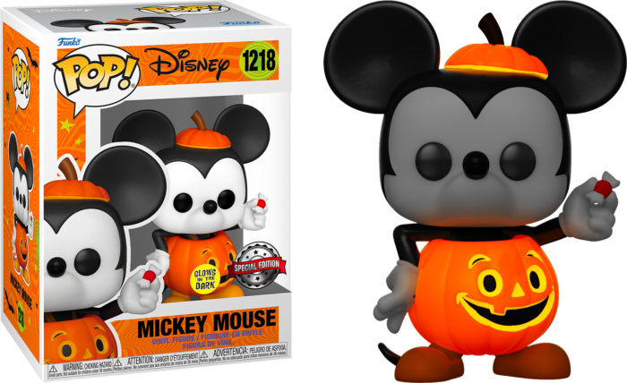 Funko Pop! Disney - Mickey Mouse as Halloween Pumpkin Glow in the Dark