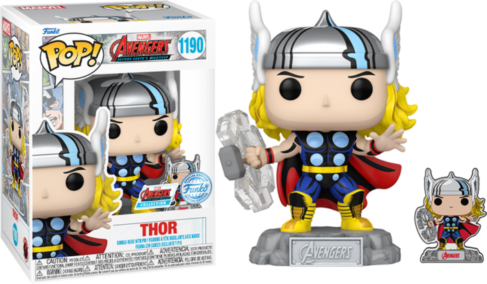 Funko Pop! Avengers: Beyond Earth's Mightiest - Thor 60th Anniversary with Enamel Pin