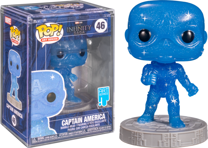 Funko Pop! Avengers 4: Endgame - Captain America Blue Infinity Stone Artist Series with Pop! Protector
