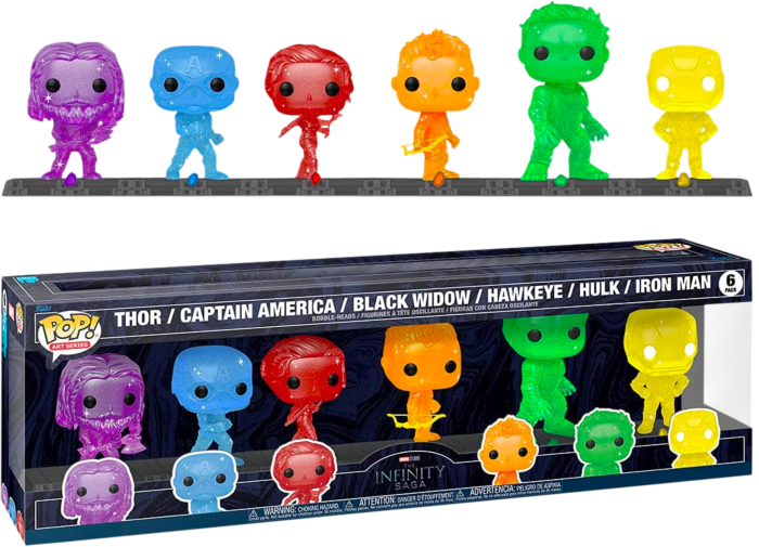 Funko Pop! Avengers 4: Endgame - The Avengers Infinity Stones Artist Series 6-Pack with Collector Base - The Amazing Collectables