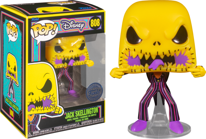 Funko Pop! The Nightmare Before Christmas - Jack Skellington with Scary Face Blacklight - The Amazing Collectables