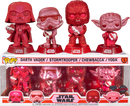 Funko Pop! Star Wars - Yoda, Chewbacca, Darth Vader & Stormtrooper Valentine's Day Diamond Glitter - 4-Pack - The Amazing Collectables
