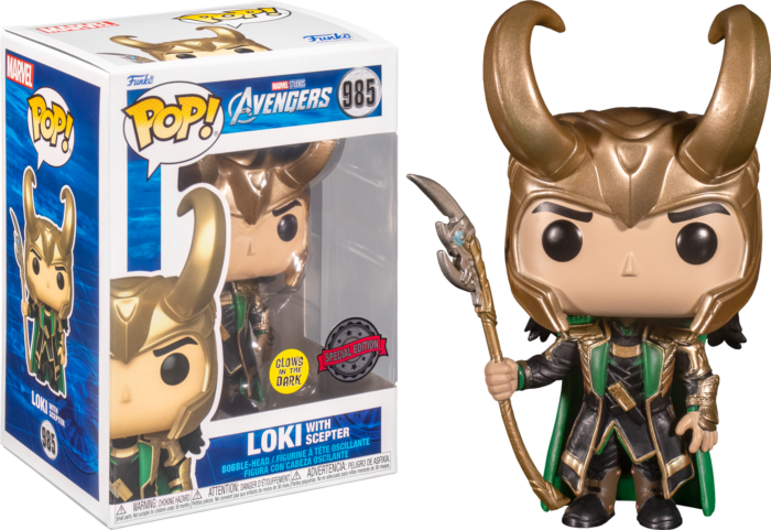 Funko Pop! The Avengers - Loki with Sceptor Glow in the Dark