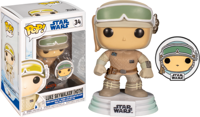 Funko Pop! Star Wars: Across The Galaxy – Luke Skywalker Hoth with Enamel Pin
