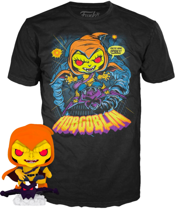 Funko Pop! Spider-Man: The Animated Series - Hobgoblin Glow in the Dark - Vinyl Figure & T-Shirt Box Set - The Amazing Collectables