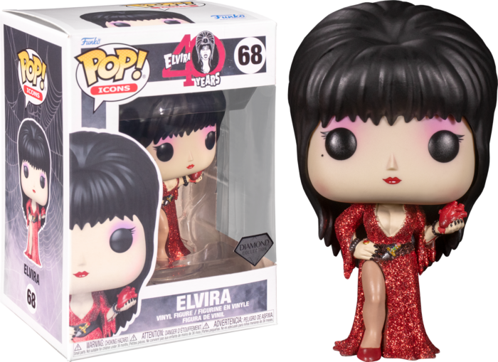 Funko Pop! Elvira - Elvira with Heart Diamond Glitter 40th Anniversary