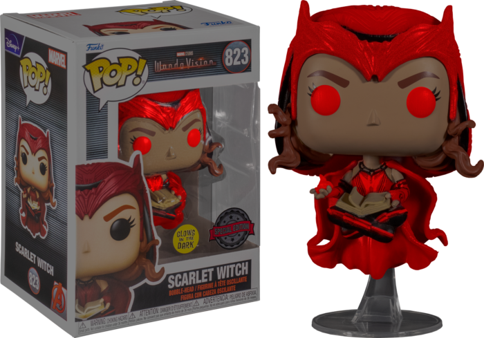 Funko Pop! WandaVision - Scarlet Witch with Darkhold Book Glow in the Dark