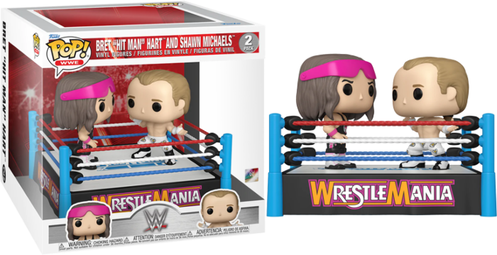 Funko Pop! WWE - Bret "Hit Man" Hart vs. Shawn Michaels Wrestlemania XII Moment - 2-Pack - The Amazing Collectables