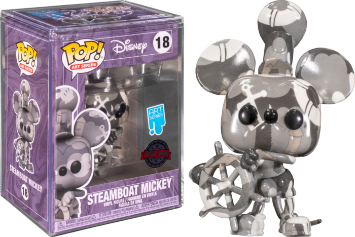 Funko Pop! Mickey Mouse - Steamboat Willie Artist Series Pop! Vinyl Figure with Pop! Protector