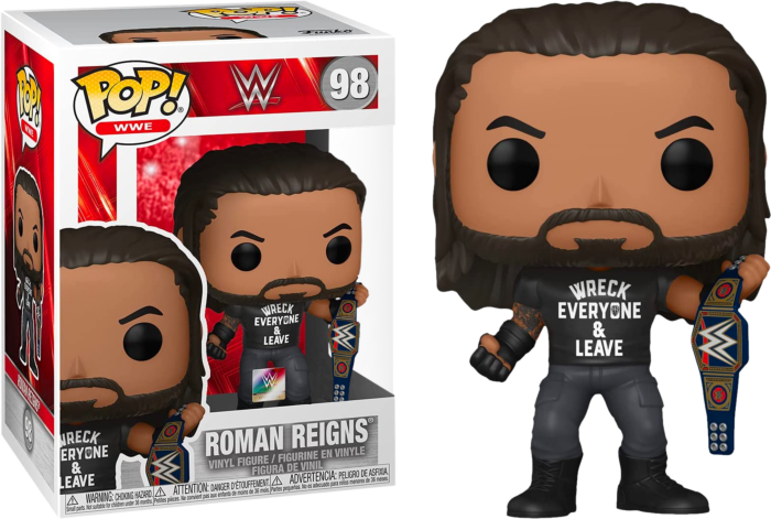 Funko Pop! WWE - Roman Reigns with Wreck Everyone Shirt Metallic